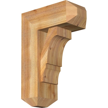 Ekena Millwork Balboa Craftsman Rough Sawn Bracket w/ Offset Brace, Western Red Cedar, 8"W x 18"D x 26"H BKT0806X18X26BOA04RWR